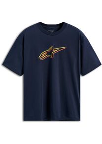 Alpinestars Alter Oversized CSF, t-shirt , color: Dark Blue/Yellow/Orange , size: XXL