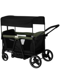 Jimmylee Bollerwagen, Schwarz, Olivgr&uuml;n, Metall, Kunststoff, Textil, 58x108x112 cm, EN 1888, Freizeit & Co, Gartenspielzeug, Bollerwagen