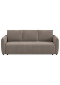 Mid.you , Taupe , Textil , 222x89x102 cm , Liegefunktion , Wohnzimmer, Sofas & Couches, Schlafsofas, Schlafsofas