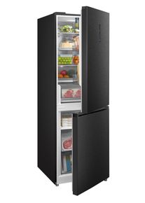 Hanseatic K&uuml;hl-/Gefrierkombination, Energieeffizienz: A, schwarzes edelstahl, Rechtsanschlag, K&uuml;hlschr&auml;nke, K&uuml;hl-/Gefrierkombination