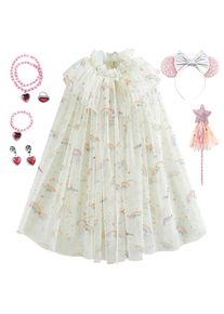 2026 Kids Princess Cloak Sets New Baby Girl Halloween Carnival Rainbow Cloaks Dress Up Child Christmas Birthday Party Cape