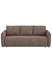 Mid.you , Taupe , Textil , 222x89x102 cm , Liegefunktion , Wohnzimmer, Sofas & Couches, Schlafsofas, Schlafsofas