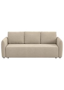 Mid.you , Hellbraun , Textil , 222x89x102 cm , Liegefunktion , Wohnzimmer, Sofas & Couches, Schlafsofas, Schlafsofas