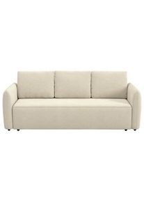Mid.you , Beige , Textil , 222x89x102 cm , Liegefunktion , Wohnzimmer, Sofas & Couches, Schlafsofas, Schlafsofas