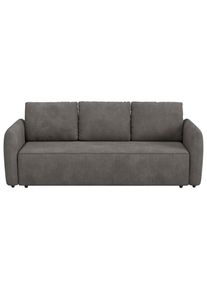 Mid.you , Grau , Textil , 222x89x102 cm , Liegefunktion , Wohnzimmer, Sofas & Couches, Schlafsofas, Schlafsofas