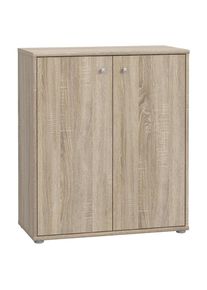 Kommode, Sonoma Eiche, Kunststoff, 2 F&auml;cher, 73.7x85.5x34.8 cm, Typenauswahl, Beim&ouml;bel erh&auml;ltlich, stehend, Kleinm&ouml;bel, Kommoden, Kommoden