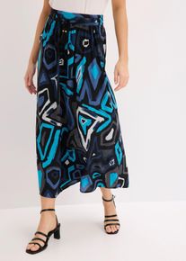 bonprix Femei Fustă maxi din viscoză fluidă, negru, 44