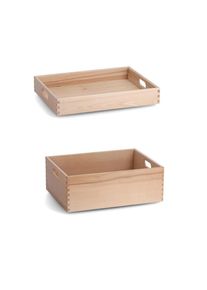 zeller Present , Naturfarben , Holz , Buche , 26.5x32x40 cm , Tragegriff, Deckel aufklappbar , Ordnen & Aufbewahren, Boxen & K&ouml;rbe, Aufbewahrungsboxen