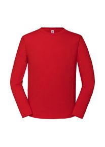 Fruit of the Loom Unisex volwassen T-shirt met lange mouwen Iconic 195 (Rood)