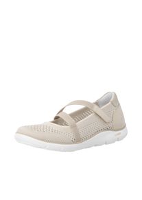 Riemchenballerina Remonte, Herren, Gr. 38, hellbeige, Lederimitat, Textil, Basic, Schuhe Riemchenballerina, Klettschuh, Slipper mit Lite&acute;n Soft-Ausstattung