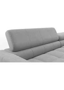Ecksofa Home Affaire "Cleveland, L-Form, incl. Kopfteilverstellung, Breite 311 cm", silber, B:311cm H:71cm T:219cm, 95% Polyester, 5% Nylon, Sofas, Ecksofa, wahlweise elektrischer Sitzvorzug