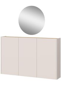 Garderoben-Set Germania "GW-Libbiano", kaschmir, navarra, eiche, nachbildung, B:136cm H:200cm T:25cm, Holzwerkstoff, Kastenm&ouml;bel-Sets, Garderoben-Set, Garderoben-Set bestehend aus Mehrzweckschrank, Spiegel und Paneel