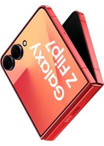 Samsung Smartphone "Galaxy Z Flip 7", Energieeffizienz: B, rot (coral rot), 256 GB, Mobiltelefone, Smartphone