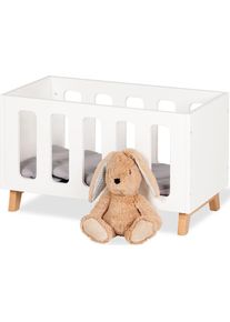 Puppenbett Pinolino "Marit", wei&szlig; (wei&szlig;, natur), Puppenm&ouml;bel, KinderB:27cm H:30cm T:51cm, Puppenbett, B:27cm H:30cm T:51cm