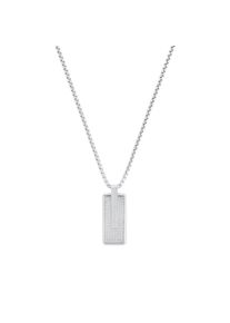 JOOP! Kette mit Anh&auml;nger JOOP "Rechteck", silber (edelstahlfarben), Halsketten, Herren, Edelstahl, L: 55 B: 2,5mm, Kette mit Anh&auml;nger, B:2,5mm