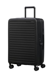 Hartschalen-Trolley Samsonite "RESTACKD", Damen, Gr. B/H/T: 46cm x 68cm x 26cm 71 l, schwarz, Polypropylen, Koffer Hartschalen-Trolley, mit fester Trennwand und verstellbaren Packgurten