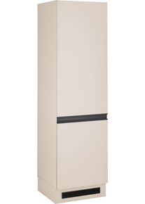 K&uuml;hlumbauschrank BASIC BY BALCULINA "Nizza B/H/T 60x211x57", seidengrau, cremona eichefarben, B:60cm H:211cm T:57cm, Holzwerkstoff, Schr&auml;nke, K&uuml;hlumbauschrank, Breite 60 cm, Softclose