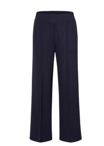 Schlupfhose GOLDNER "Elegante Sommerhose mit Dehnbund", Damen, Gr. 52, N-Gr, marine, Obermaterial: 67% Viskose CV. 27% Polyamid PA. 6% Elasthan EL., gerade, Hosen Schlupfhose, Rei&szlig;verschlu&szlig;optik in Vorderteil