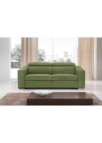 Schlafsofa Egoitaliano "Cabiria, Design und super Sitz- und Liegekomfort", gr&uuml;n (kiwi), B:226cm H:97cm T:103cm, Sofas, Schlafsofa, Sofa inkl. Schlaffunktion, Kopfteile verstellbar, mit Metallf&uuml;&szlig;en
