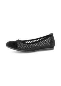 Ballerina Gabor, Damen, Gr. 43, schwarz, Textil, Ziegenveloursleder, unifarben, Schuhe Ballerina, Fr&uuml;hlingsschuh, Schlupfschuh in sommerlicher H&auml;keloptik