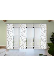 Schiebegardine Vision S "OPHELIA", grau, B:60cm H:260cm, Polyester, Gardinen, Schiebegardine, Schiebevorhang,Bambusoptik,Digitaldruck,SET