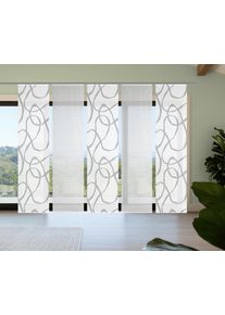 Schiebegardine Vision S "OPHELIA", grau, B:60cm H:260cm, Polyester, Gardinen, Schiebegardine, Schiebevorhang,Bambusoptik,Digitaldruck,SET