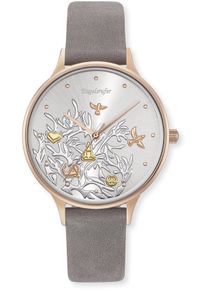 Quarzuhr Engelsrufer "Lebensbaum Trico, ERWA-TREE01-NGY1-MR", grau, Armbanduhren, Damen, Quarzuhr