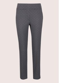 Madeleine Mode Stoffhose MADELEINE "Hose Bequeme Schlupfhose in gerader Form", Damen, Gr. 34, N + K Gr, schwarz (steingrau, schwarz), Obermaterial: 59% Baumwolle CO. 37% Polyamid PA. 4% Elasthan EL., Modern, normal, Hosen Stoffhose