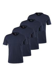 T-Shirt s.Oliver "T-Shirt Basic T-Shirt 4er Pack", Herren, Gr. M, blau (dunkelblau), Obermaterial: 100% Baumwolle CO., Shirts T-Shirt