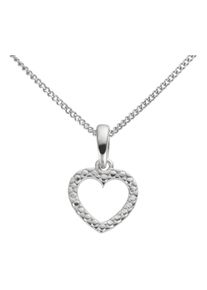 Kettenanh&auml;nger Firetti "Schmuck Geschenk Gold 333 Halsschmuck Anh&auml;nger Herz", wei&szlig;goldfarben, Schmuckanh&auml;nger, Damen, Wei&szlig;gold 333, 0,46 g, Kettenanh&auml;nger