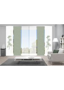 Schiebegardine Vision S "BERTO 6er SET" Gr. 1, gr&uuml;n, B:60cm H:260cm, Polyester, Gardinen, Schiebegardine, Schiebevorhang Digidruck 6er Set BERTO