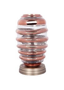 Kayoom , Kupferfarben , Glas, Metall , 17x17x29 cm , Beleuchtung, Innenleuchten, Tischlampen, Tischlampen
