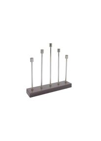 Kayoom , Grau, Silberfarben , Metall , 40x9x40 cm , zum Stellen , Dekoration, Kerzen, Kerzen- & Teelichthalter