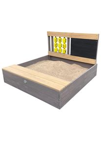 M&Ouml;BELIX M&ouml;belix , Braun, Grau , Holz , Hemlocktanne , 100x65.5x100 cm , EN 71, CE, FSC 100% , hoher Rand, Sitzfl&auml;che, mit Holzschutz vorbehandelt ,