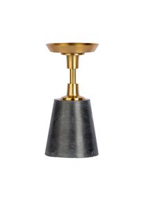 Kayoom , Schwarz, Goldfarben , Metall, Stein , 10x22x10 cm , zum Stellen , Dekoration, Kerzen, Kerzen- & Teelichthalter