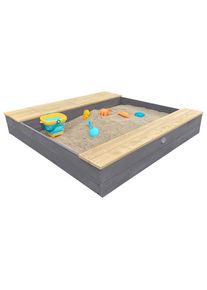 M&Ouml;BELIX M&ouml;belix , Braun, Grau , Holz , Hemlocktanne , 117x18.7x119 cm , EN 71, CE, FSC 100% , hoher Rand, mit Holzschutz vorbehandelt ,