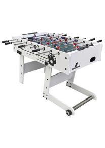 M&Ouml;BELIX M&ouml;belix , Wei&szlig; , Holz , 61x81x122 cm , Torz&auml;hler manuell, seitlicher Balleinwurf, Ballr&uuml;cklauf an beiden Kopfenden, klappbar , Spielwaren, Spieltische, Tischfu&szlig;ball