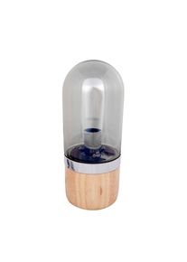 Kayoom , Grau , Holz, Glas , 14x33x14 cm , Beleuchtung, Innenleuchten, Tischlampen, Tischlampen