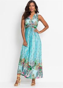 bonprix Zauberhaftes Maxikleid mit sch&ouml;nem Muster, blau, Gr.32/34 (XS), Zauberhaftes Maxikleid mit sch&ouml;nem Muster