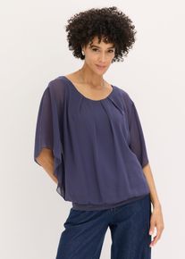 Blusa in chiffon con canotta, Blu, Taglia 44, bonprix