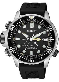 Taucheruhr Citizen "Promaster Eco-Drive Aqualand 200m", schwarz, Armbanduhren, Herren, Taucheruhr, Armbanduhr, Herrenuhr, Solar, bis 20 bar wasserdicht, Datum