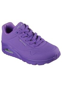 Wedgesneaker Skechers "UNO STAND ON AIR", Damen, Gr. 40, lila, Lederimitat, Schuhe Wedgesneaker, Freizeitschuh, Halbschuh, Schn&uuml;rschuh weich gepolsterte Innensohle