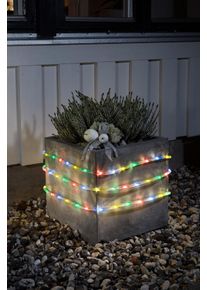 Konstsmide LED-Lichterschlauch "Ganzjahr aussen", transparent, Dioden 96 Stk. Flammen 96 Stk., Gesamtl&auml;nge 6,5m, Lichterketten, 6 m, mit Lichtsensor und 6h und 9h Timer, 96 bunte Dioden, LED-Lichterschlauch