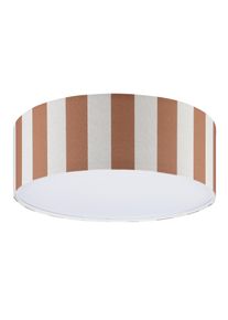 OTTO HOME Deckenleuchte "Stellan", braun, beige, 2, &Oslash; 45cm H: 16cm, 1 Stk., Leuchten, Deckenlampe Stoff Textilschirm &Oslash; 45cm, Deckenleuchte