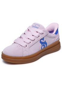 Sneaker Skechers "COURTSIDE-CALI GIRLZ", Damen, Gr. 37, Textil, rosa (rosa, blau), Veloursleder, unifarben mit Farbeinsatz, Schuhe Sneaker, Basket-Sneaker, Schn&uuml;rschuh mit Slip-Ins Funktion