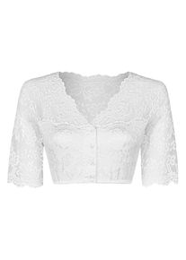 Dirndlbluse Nina von C. "Dirndlbluse halbarm Waltraud", Damen, Gr. 38, wei&szlig;, Obermaterial: 95% Modal CMD. 5% Elasthan EL., Blusen Dirndlbluse