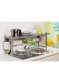 K&uuml;chenregal Ruco, silber (aluminiumfarben, silber), B:95cm H:39cm T:28cm, Aluminium, Regale, K&uuml;chenregal, Aluminium/Kunststoff, variabel in H&ouml;he und Breite