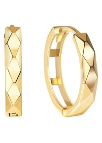 Paar Creolen Firetti "Schmuck Geschenk Gold 375 Ohrschmuck Creole", gold (gelbgoldfarben), Ohrringe, Damen, 14,5mm, Gelbgold 375, Paar Creolen