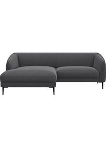Ecksofa FLEXLUX "Belle Designsofa, bequem durch Kaltschaum im Sitz", grau (dervit grau), B:218cm H:74cm T:149cm, 100% Polyester, Sofas, Ecksofa, Skandinavisches Design, In hochwertiger Verarbeitung, B/T 218/149 cm