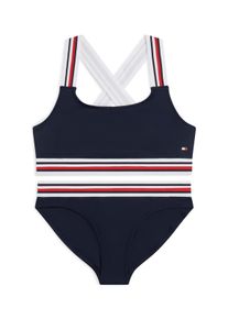 Bustier-Bikini "BRALETTE SET", M&auml;dchen, Gr. 152/158, N-Gr, schwarz night navy, Microfaser, Obermaterial: 80% Nylon, 20% Elasthan, Tommy Hilfiger Swimwear, Bikini-Sets Bustier-Bikini